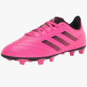 Adidas Kids' Goletto VII Firm Ground Soccer Shoe Team Shock Pink/Black Sz 3.5
